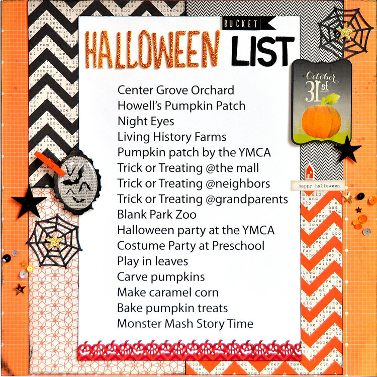 Halloween Bucket List ~American Crafts~