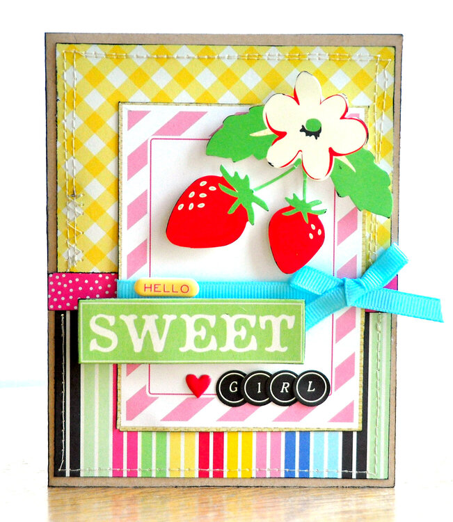 Hello Sweet Girl card ~NEW American Crafts~