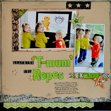 Teaching T-mum the Ropes ~Authentique Paper Color Challenge~