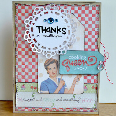 Thanks, Cooking Queen! card ~Melissa Frances~