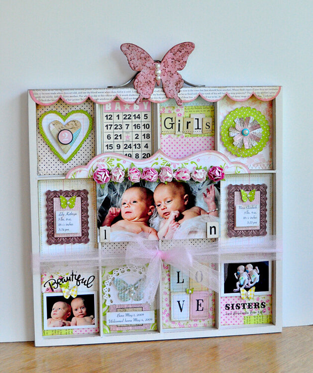 Twin Baby Girls Printer&#039;s Tray ~The Girls&#039; Paperie~