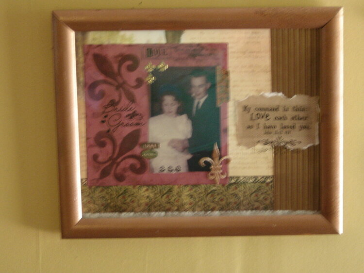 Frame from my wall (My husbands parents Wed Pic)
