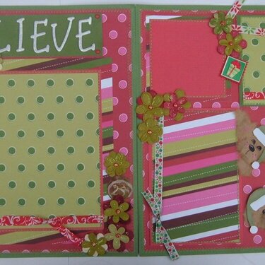 Believe 2 Page Layout Christmas