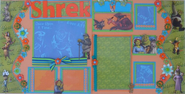 Shrek 12x12 premade pages