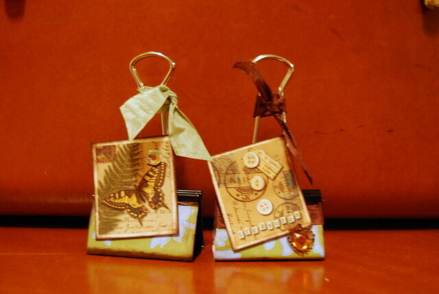 Altered Binder Clips Vintage