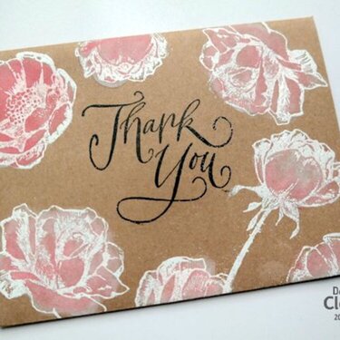 Pigment Ink Whitewash Stamped Envelope - Clearsnap