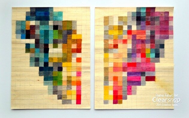 Piece Of My Heart Pixelated Prints - Clearsnap