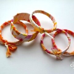 Izink-Dyed Fabric Wrapped Bangles - Clearsnap