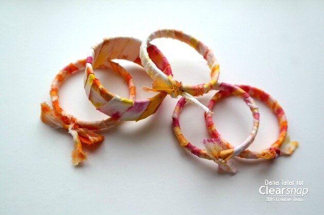 Izink-Dyed Fabric Wrapped Bangles - Clearsnap