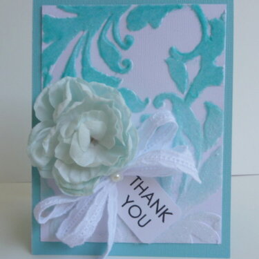 Flocked Thank You Card - Couture Creations