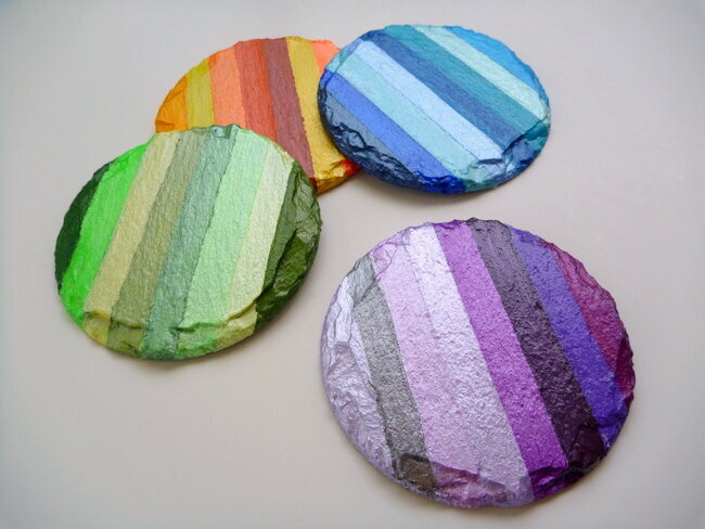 Rainbow Coasters - Creative Inspirations Paint