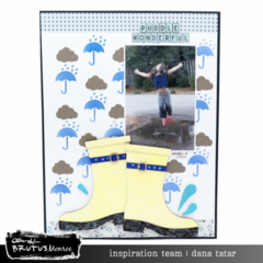 Puddle Wonderful Scrapbook Layout