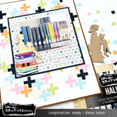 Read All The Books Scrapbook Layout