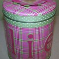 Altered Tin Can in Pink 2