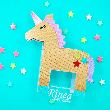 Unicorn Box Card with Rinea Foils!