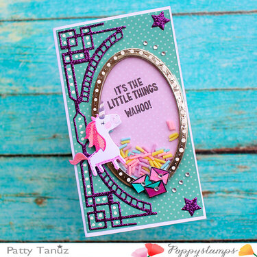 Unicorn Card with Poppystamps!