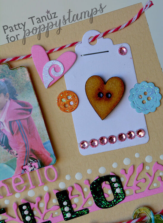 HELLO LAYOUT, ONLU DIECUTS FROM POPPYSTAMPS