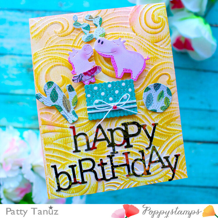 HAPPY BIRTHDAY CARD with Poppystamps