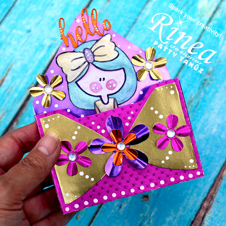 ENVELOPE BOX CARD WITH RINEA FOILS