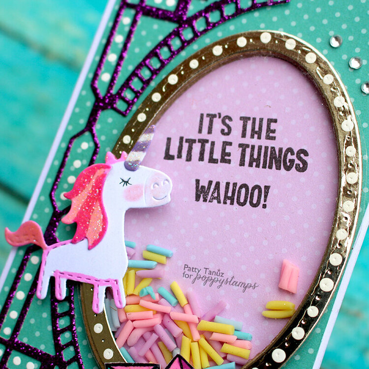 Unicorn Card with Poppystamps!