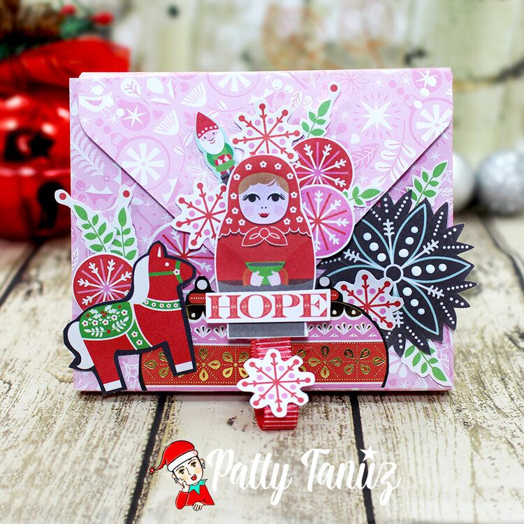 Christmas Envelope Box with DCWV papers!