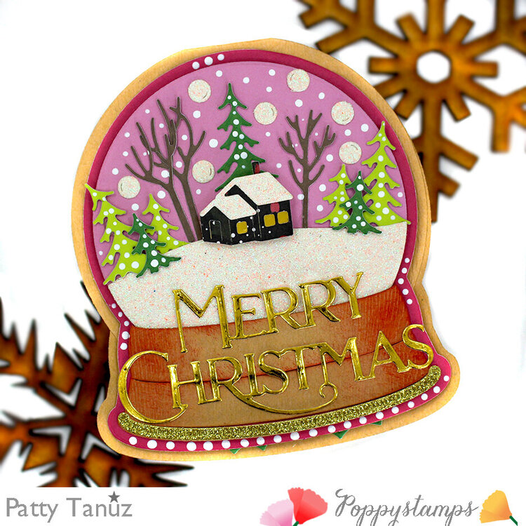 Merry Christmas Snow Globe card!