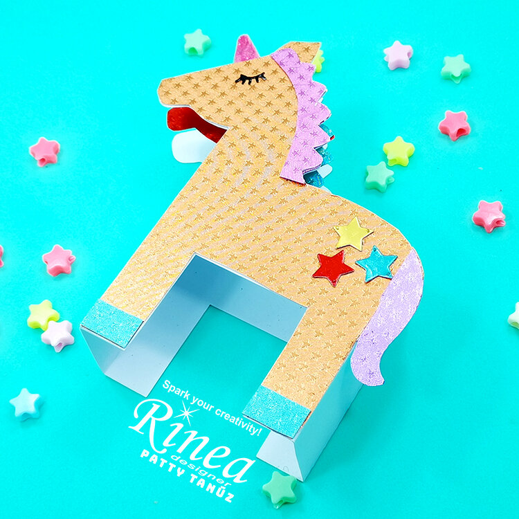 Unicorn Box Card with Rinea Foils!