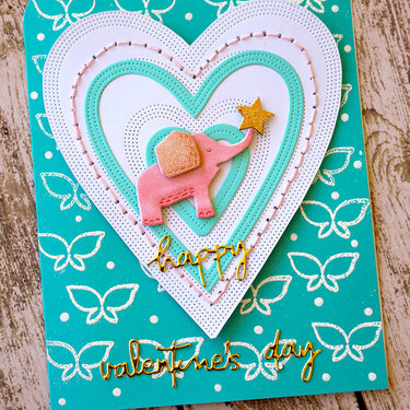 Happy Elephant Card (Poppystamps)