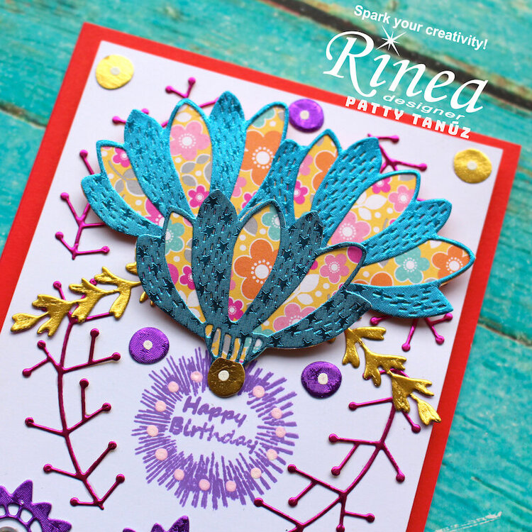 happy Birthday card with Rinea Foils!!!!