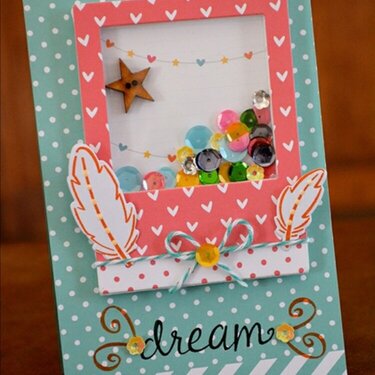 DREAM SHAKER CARD.... WITH LAWN FAWN
