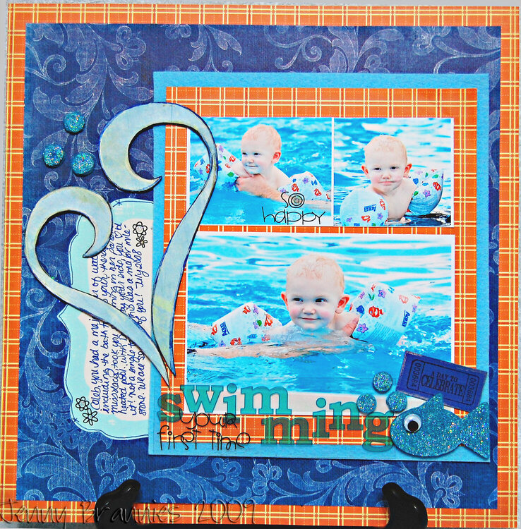 Your First Time Swimming - Scrapbooking &amp; Crafting Friends DT layout