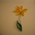 Quilled Combed yellow flower