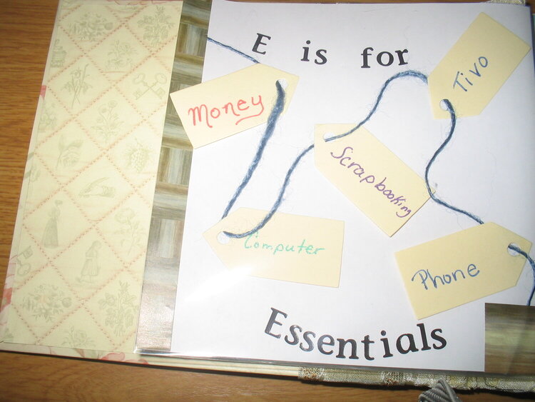 E is for essentials!
