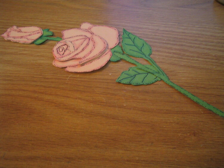 Rose paper piecing