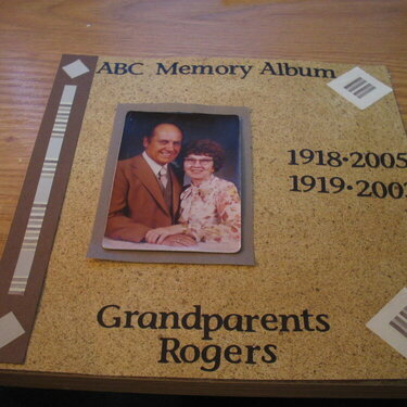 Grandparents ABC memory album title page