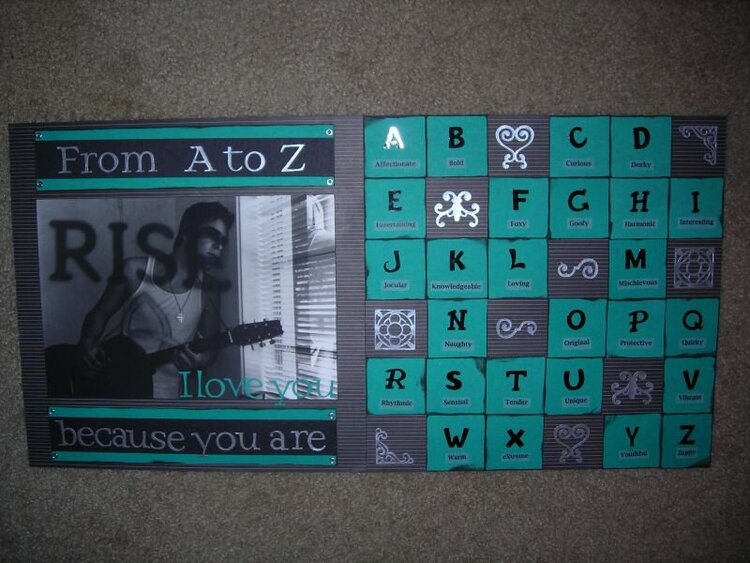 From A-Z I love you b/c you are...