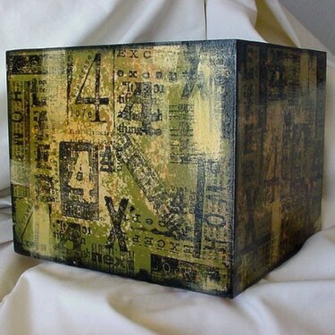 Wooden box  - Danelle Johnson Art Warehouse stamps