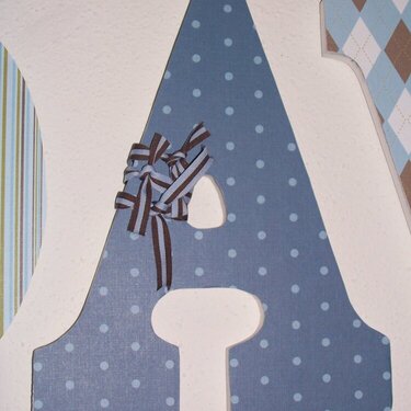Detail of letter A