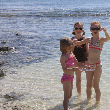 Kids playing in the tide pools