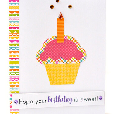 Cupcake Birthday Candle Card