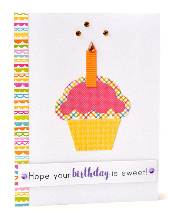 Cupcake Birthday Candle Card
