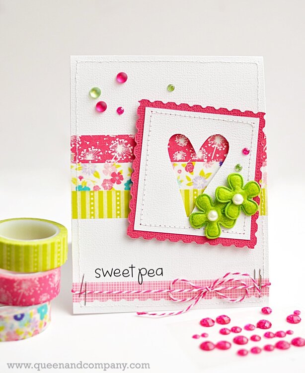 Sweet Pea Baby Card