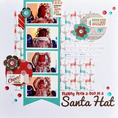 Peek-A-Boo in a Santa Hat