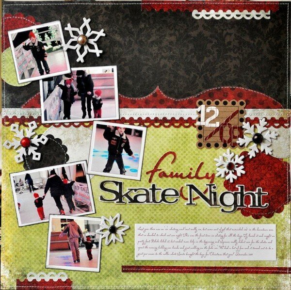 Family Skate Night *My Scrapbook Nook Dec Kit*