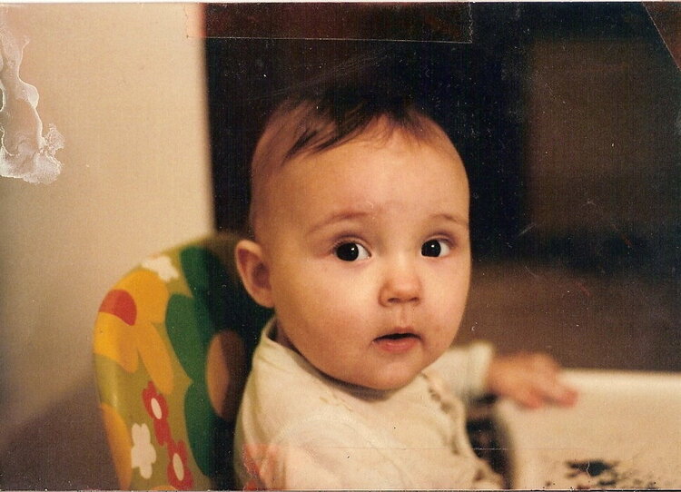 needing a title to scrap this baby pic of me