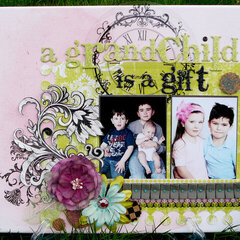 Altered Canvas *Pink Paislee Bayberry*