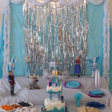 cake and food table