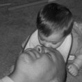 Kailee is kissing her daddy