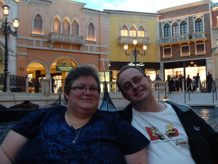 Me and DH in Venitian gondola ride