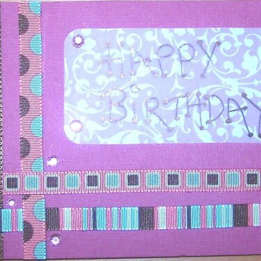 birthday card purple